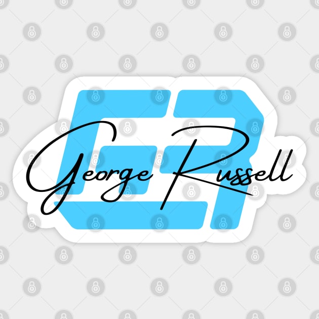 George Russell 63 Formula One Sticker by little-axii